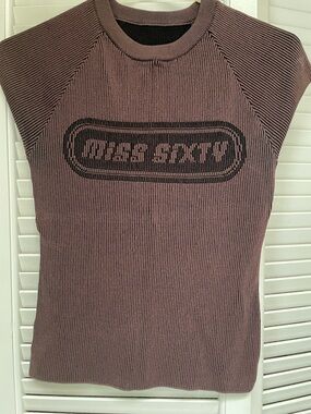 Miss Sixty cap sleeve knit top